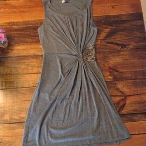 Dark gray dress with sequin detail
